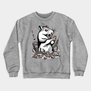 Funny Hamster Attacks Tokyo Crewneck Sweatshirt